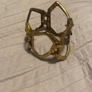 Goldtone geometric bracelet